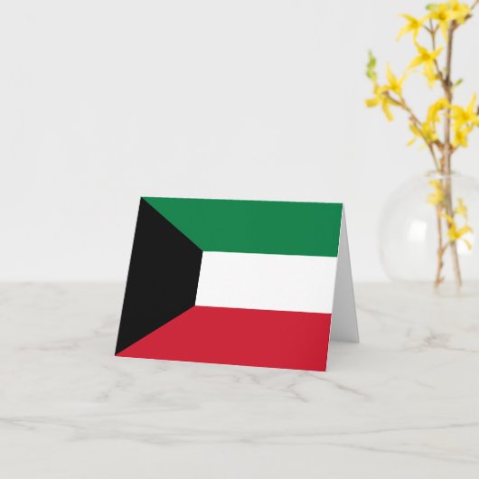 Carte Drapeau du Koweït (Fleur jaune)