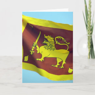 Carte drapeau du lion sri lanka