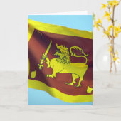 Carte drapeau du lion sri lanka (Fleur jaune)