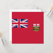 Carte Drapeau du Manitoba (Devant/Arrière en situation)