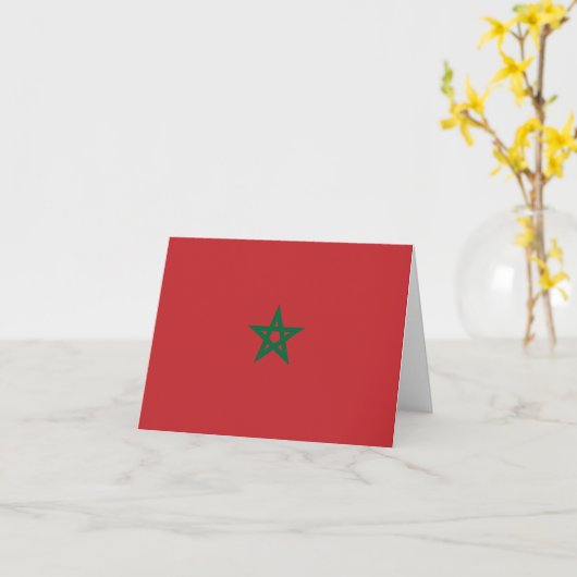 Carte Drapeau du Maroc (Fleur jaune)