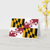 Carte Drapeau du Maryland (Fleur jaune)