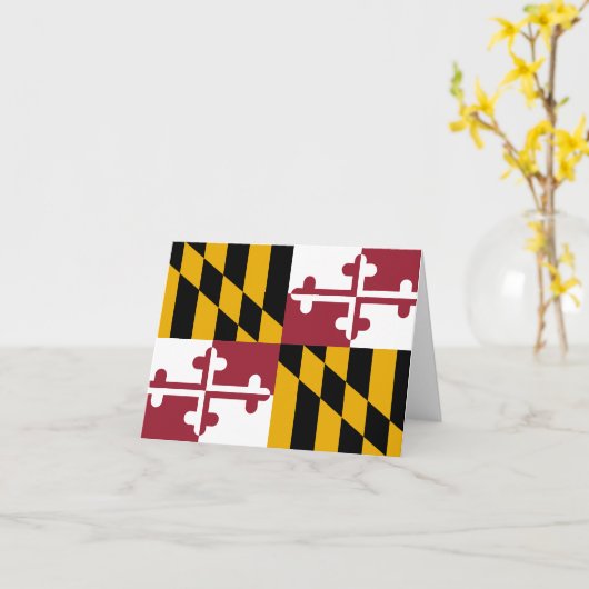 Carte Drapeau du Maryland (Fleur jaune)