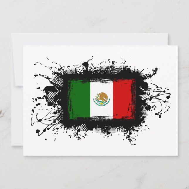 Carte Drapeau du Mexique (Devant)