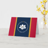 Carte Drapeau du Mississippi (Fleur jaune)