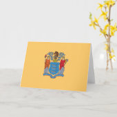 Carte Drapeau du New Jersey (Fleur jaune)