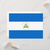 Carte Drapeau du Nicaragua (Devant/Arrière en situation)