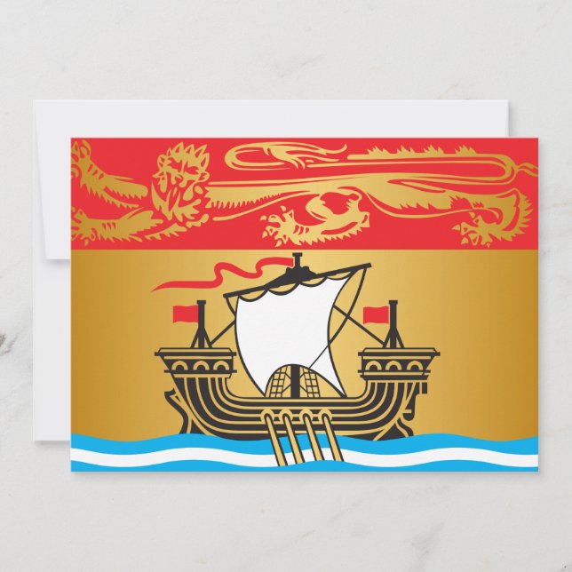 Carte drapeau du Nouveau-Brunswick (Devant)