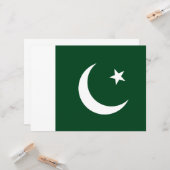 Carte Drapeau du Pakistan (Devant/Arrière en situation)