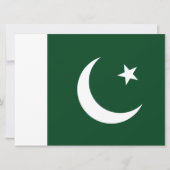 Carte Drapeau du Pakistan (Devant)