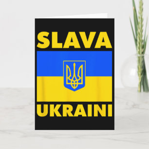 Carte Drapeau du pays Ukraine Fierté Slava Ukraini
