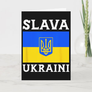 Carte Drapeau du pays Ukraine Fierté Slava Ukraini 1