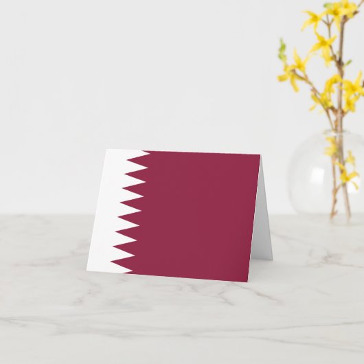 Carte Drapeau du Qatar (Fleur jaune)
