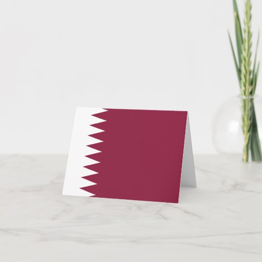 Carte Drapeau du Qatar (Devant)