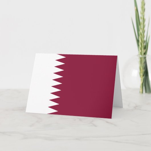 Carte Drapeau du Qatar (Devant)