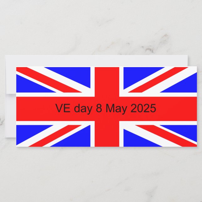 Carte Drapeau du Royaume-Uni VE jour 2025 (Dos)