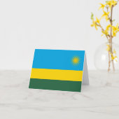 Carte Drapeau du Rwanda (Fleur jaune)