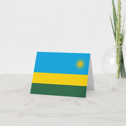 Carte Drapeau du Rwanda (Devant)