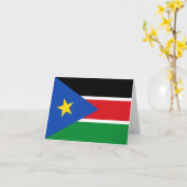 Carte Drapeau du Soudan du Sud (Fleur jaune)