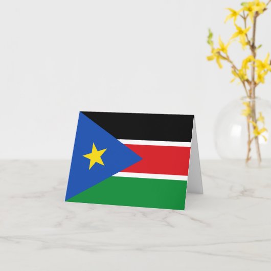 Carte Drapeau du Soudan du Sud (Fleur jaune)