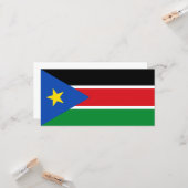 Carte Drapeau du Soudan du Sud (Afrique) (Devant/Arrière en situation)