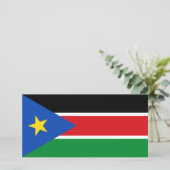 Carte Drapeau du Soudan du Sud (Afrique) (Debout devant)