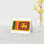 Carte Drapeau du Sri Lanka (Fleur jaune)