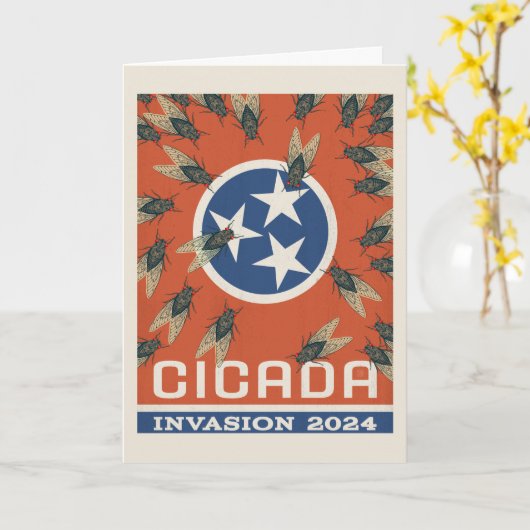 Carte Drapeau du Tennessee Invasion du Canada (Fleur jaune)