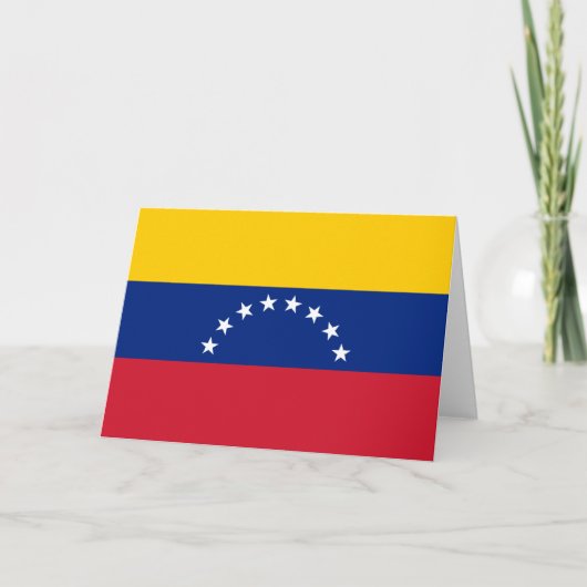 Carte Drapeau du Venezuela (Devant)
