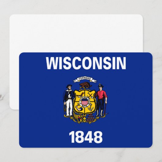 Carte Drapeau du Wisconsin (Devant / Derrière)