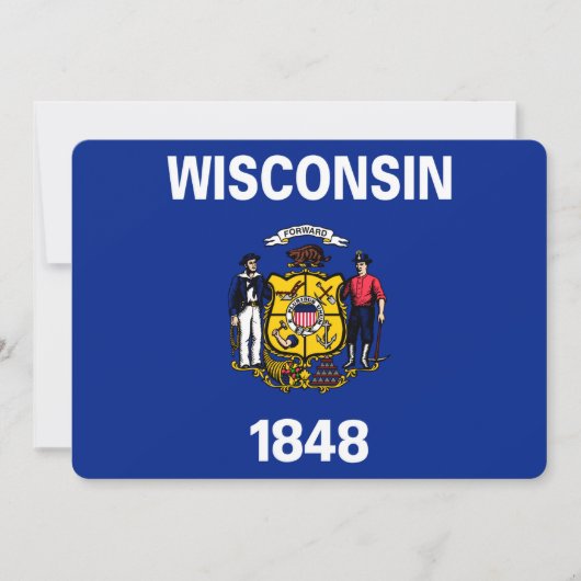 Carte Drapeau du Wisconsin (Devant)
