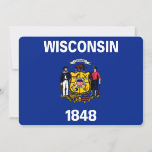 Carte Drapeau du Wisconsin