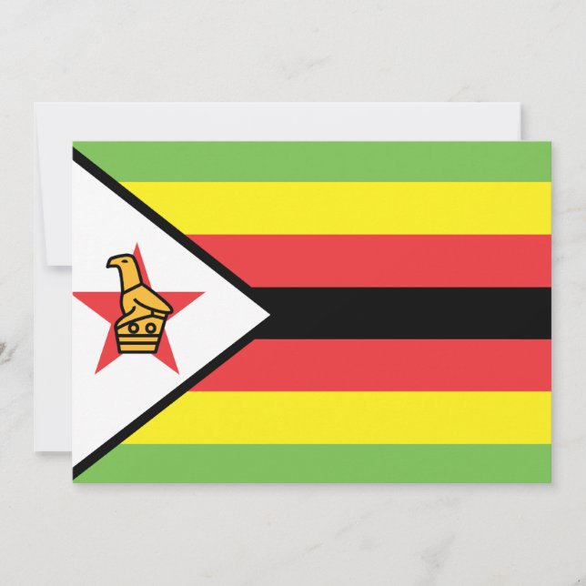 Carte Drapeau du Zimbabwe (Devant)