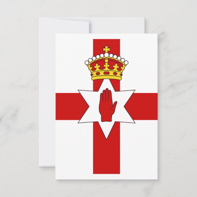 Carte Drapeau d'ulster d'Irlande du Nord (Devant)