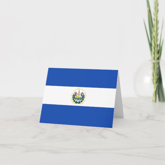 Carte Drapeau El Salvador (Devant)