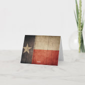 Carte Drapeau en bois rocailleux du Texas (Dos)