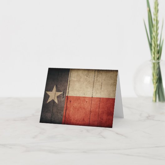 Carte Drapeau en bois rocailleux du Texas (Devant)
