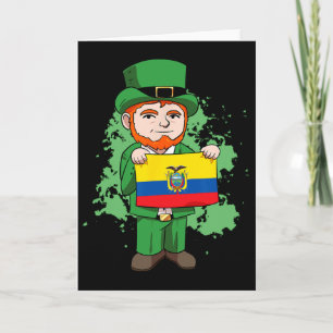 Carte Drapeau équatorien fier de l'Équateur St. Patricks