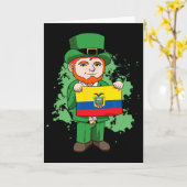 Carte Drapeau équatorien fier de l'Équateur St. Patricks (Fleur jaune)