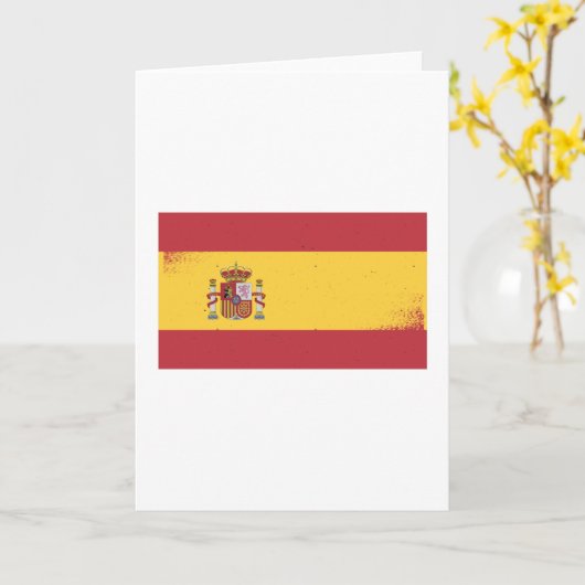 Carte Drapeau Espagne (Fleur jaune)