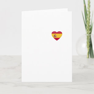 Carte Drapeau espagnol Coeur mignon Espagne Cadeau pour 