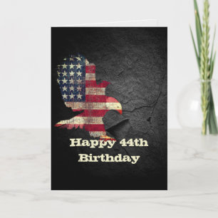 Carte Drapeau et aigle américain pour 44e anniversaire