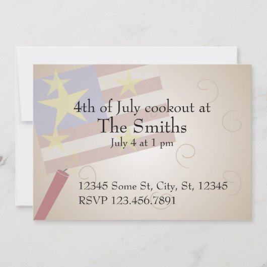 Carte Drapeau et biscuiterie de pétards (Devant)