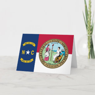 Carte Drapeau et sceau de Caroline du Nord, Caroline du
