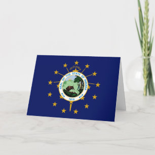 Carte Drapeau et sceau de Hoosier, drapeau de l'Indiana