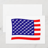 Carte Drapeau étoilé et rayé des démocrates (Devant / Derrière)