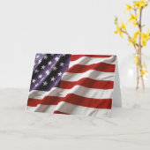 Carte Drapeau fier et patriotique des Etats-Unis (Fleur jaune)