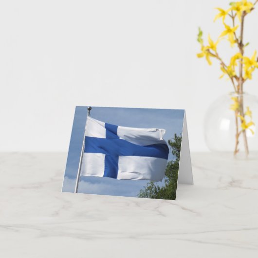 Carte Drapeau finlandais (Fleur jaune)