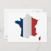 Carte Drapeau France (Devant / Derrière)