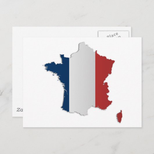 Carte Drapeau France (Devant / Derrière)